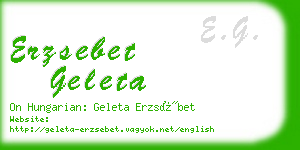 erzsebet geleta business card
